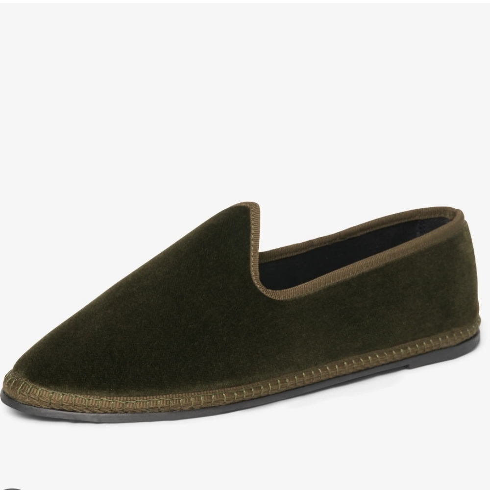 PIEDATERRE Wilde - Verde Loden Bianco - Velluto Alpaca Sz 9